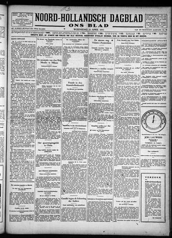 Noord-Hollandsch Dagblad : ons blad 1931-04-22