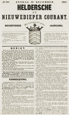 Heldersche en Nieuwedieper Courant 1861-12-29