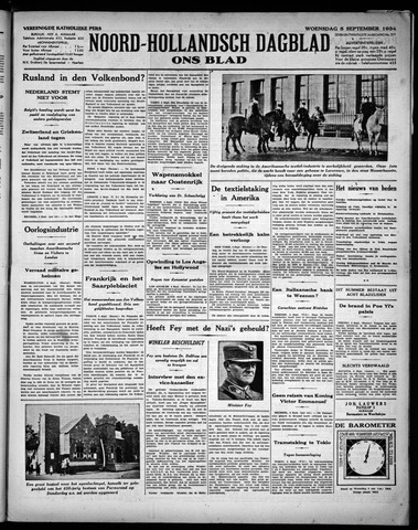Noord-Hollandsch Dagblad : ons blad 1934-09-05