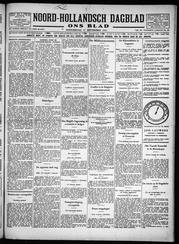 Noord-Hollandsch Dagblad : ons blad 1931-09-17
