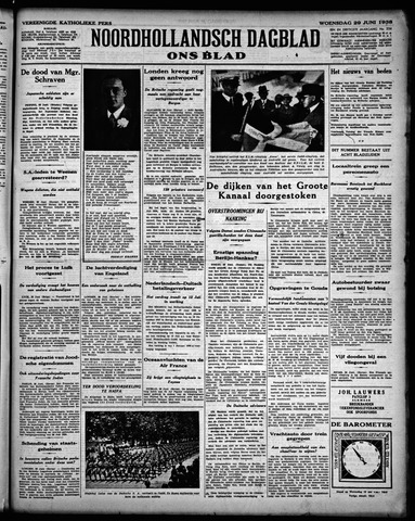 Noord-Hollandsch Dagblad : ons blad 1938-06-29