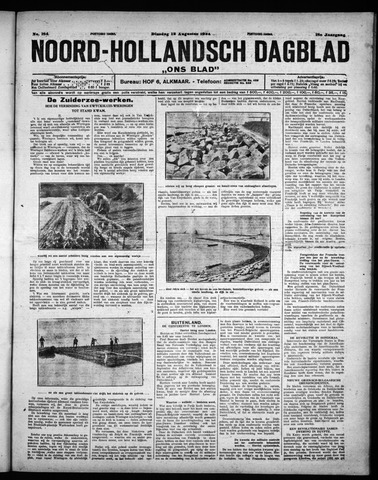 Noord-Hollandsch Dagblad : ons blad 1924-08-12