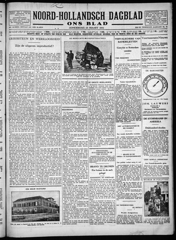 Noord-Hollandsch Dagblad : ons blad 1932-03-24