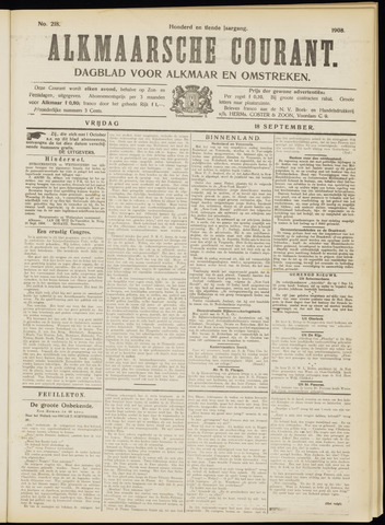 Alkmaarsche Courant 1908-09-18