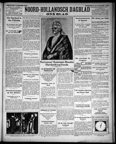 Noord-Hollandsch Dagblad : ons blad 1935-01-30