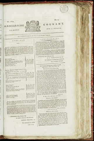 Alkmaarsche Courant 1819-10-25