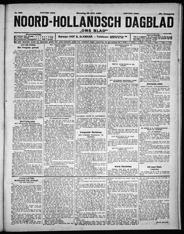 Noord-Hollandsch Dagblad : ons blad 1925-07-28