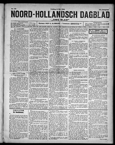 Noord-Hollandsch Dagblad : ons blad 1923-05-11
