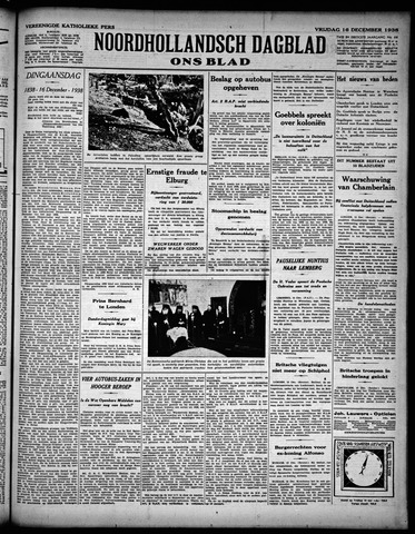 Noord-Hollandsch Dagblad : ons blad 1938-12-16