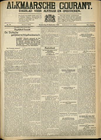 Alkmaarsche Courant 1932-09-15