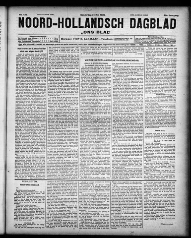 Noord-Hollandsch Dagblad : ons blad 1928-05-31