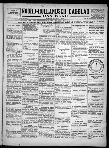 Noord-Hollandsch Dagblad : ons blad 1931-07-02