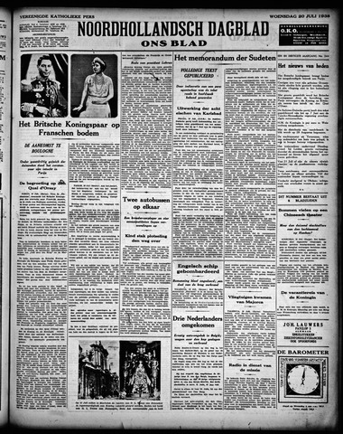 Noord-Hollandsch Dagblad : ons blad 1938-07-20