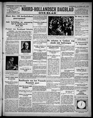 Noord-Hollandsch Dagblad : ons blad 1936-02-12