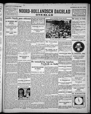 Noord-Hollandsch Dagblad : ons blad 1933-07-22