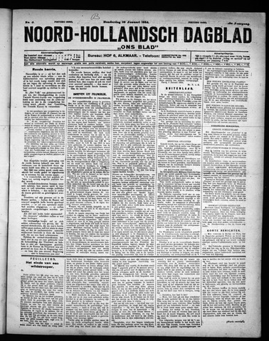 Noord-Hollandsch Dagblad : ons blad 1924-01-10