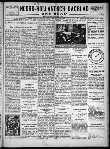 Noord-Hollandsch Dagblad : ons blad 1932-01-29