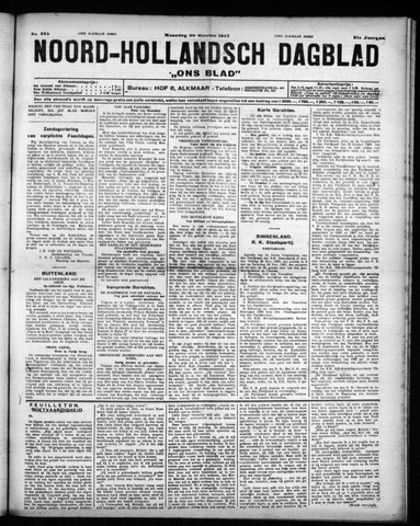Noord-Hollandsch Dagblad : ons blad 1927-10-30