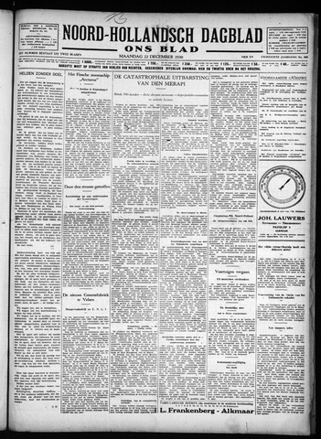 Noord-Hollandsch Dagblad : ons blad 1930-12-22