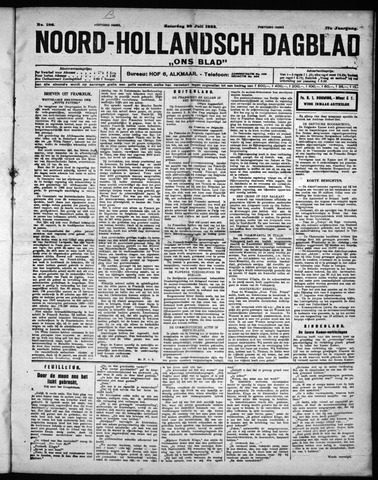 Noord-Hollandsch Dagblad : ons blad 1923-07-28