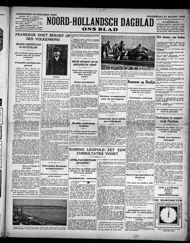 Noord-Hollandsch Dagblad : ons blad 1935-03-21