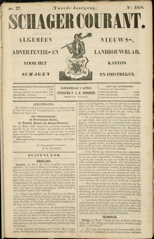Schager Courant 1858-04-01