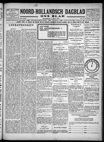 Noord-Hollandsch Dagblad : ons blad 1931-07-11