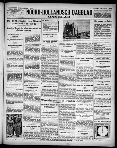 Noord-Hollandsch Dagblad : ons blad 1935-04-13