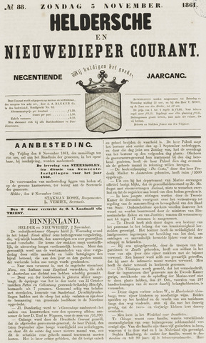 Heldersche en Nieuwedieper Courant 1861-11-03