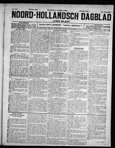 Noord-Hollandsch Dagblad : ons blad 1925-08-19