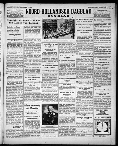 Noord-Hollandsch Dagblad : ons blad 1937-04-22