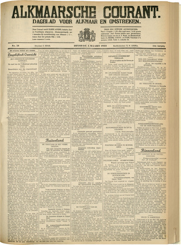 Alkmaarsche Courant 1932-03-01