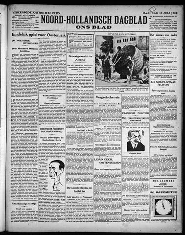 Noord-Hollandsch Dagblad : ons blad 1932-07-18