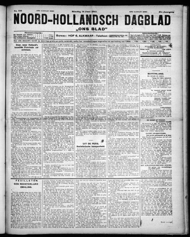 Noord-Hollandsch Dagblad : ons blad 1927-06-14