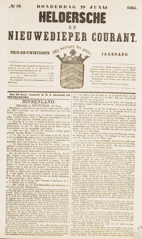 Heldersche en Nieuwedieper Courant 1865-06-29