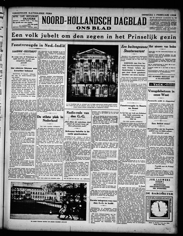 Noord-Hollandsch Dagblad : ons blad 1938-02-01