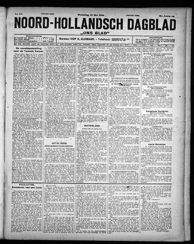 Noord-Hollandsch Dagblad : ons blad 1924-05-21