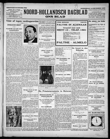 Noord-Hollandsch Dagblad : ons blad 1933-12-14