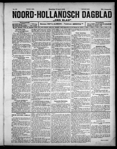 Noord-Hollandsch Dagblad : ons blad 1926-04-19