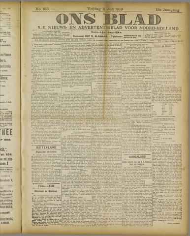 Ons Blad : katholiek nieuwsblad voor N-H 1919-07-11