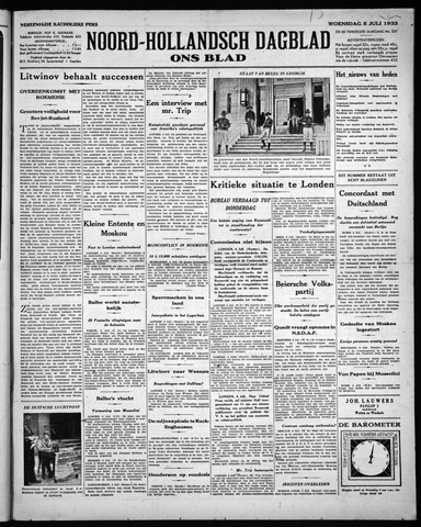 Noord-Hollandsch Dagblad : ons blad 1933-07-05