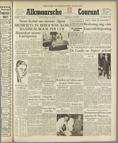 Alkmaarsche Courant 1958-06-04