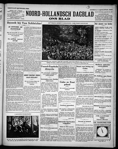 Noord-Hollandsch Dagblad : ons blad 1933-08-08