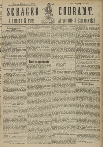 Schager Courant 1913-09-20
