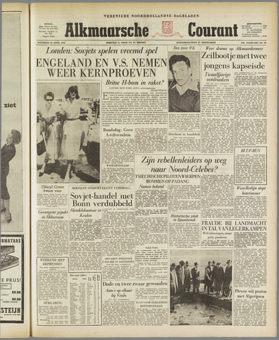 Alkmaarsche Courant 1958-04-26