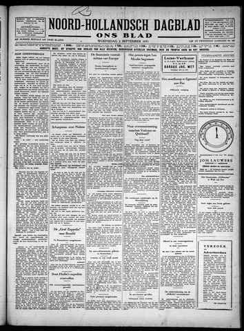 Noord-Hollandsch Dagblad : ons blad 1931-09-02