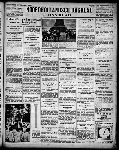 Noord-Hollandsch Dagblad : ons blad 1938-08-26