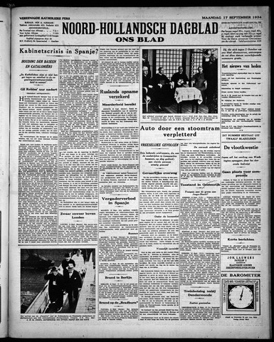 Noord-Hollandsch Dagblad : ons blad 1934-09-17
