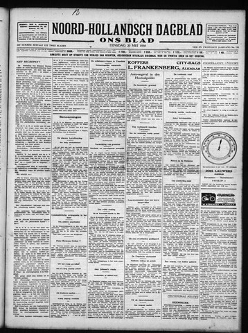 Noord-Hollandsch Dagblad : ons blad 1930-05-20