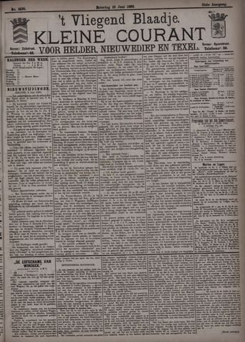 Vliegend blaadje : nieuws- en advertentiebode voor Den Helder 1893-06-10